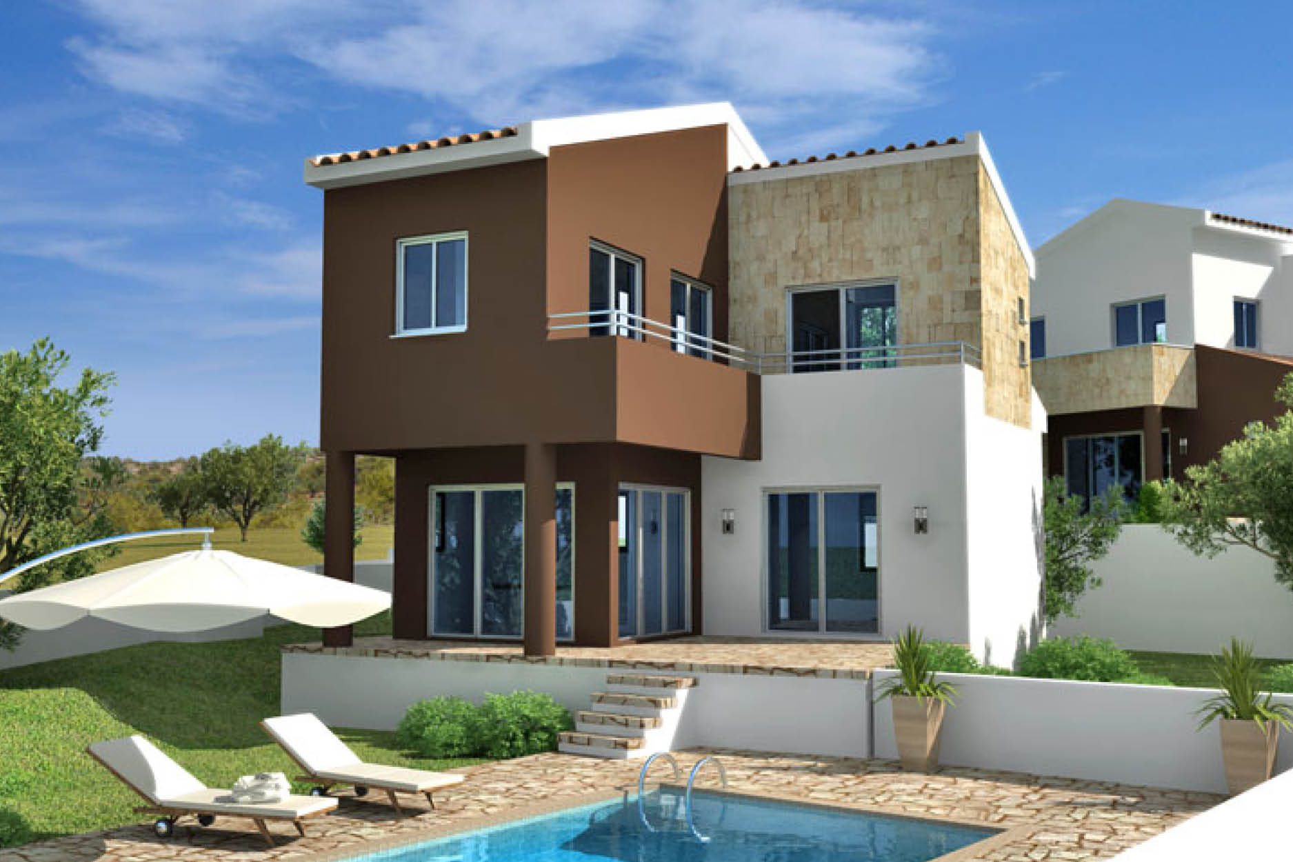 וילה חדשה עם בריכה פרטית בפרויקט Pissouri Forest Park בלימסול, קפריסין